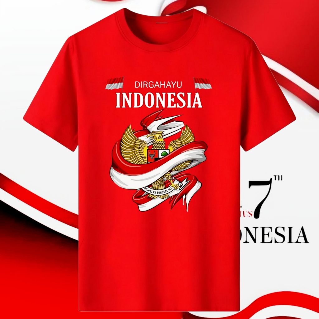 (10 MOTIF) TSHIRT KAOS 17 AGUSTUS 2025 PRIA WANITA DEWASA / BAJU KAOS 17 AGUSTUS 2025 TERBARU / KAOS