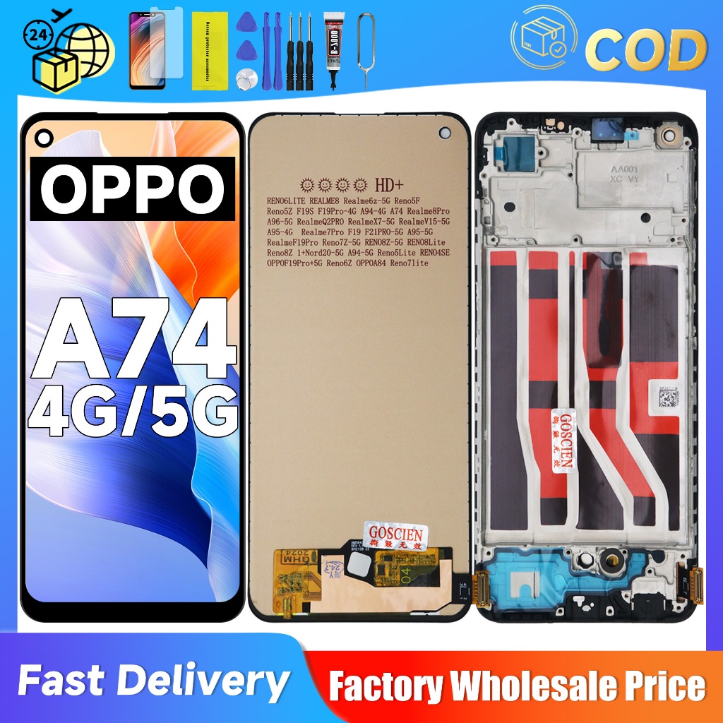 LCD Touchscreen for OPPO A74 4G CHP2219/ OPPO A74 5G CPH2197 Original Complete Fullest
