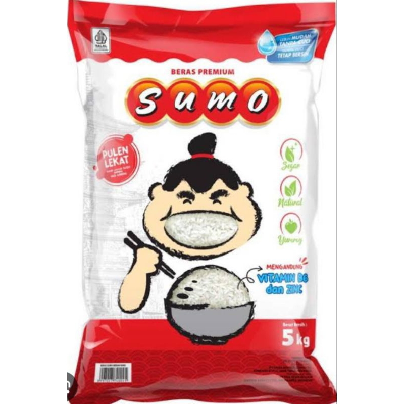 

(KHUSUS NEXT DAY, REGULER, HEMAT, KARGO) Beras Premium Fortifikasi Sumo Merah 5 KG / Beras Premium Fortifikasi Sumo Merah 5KG