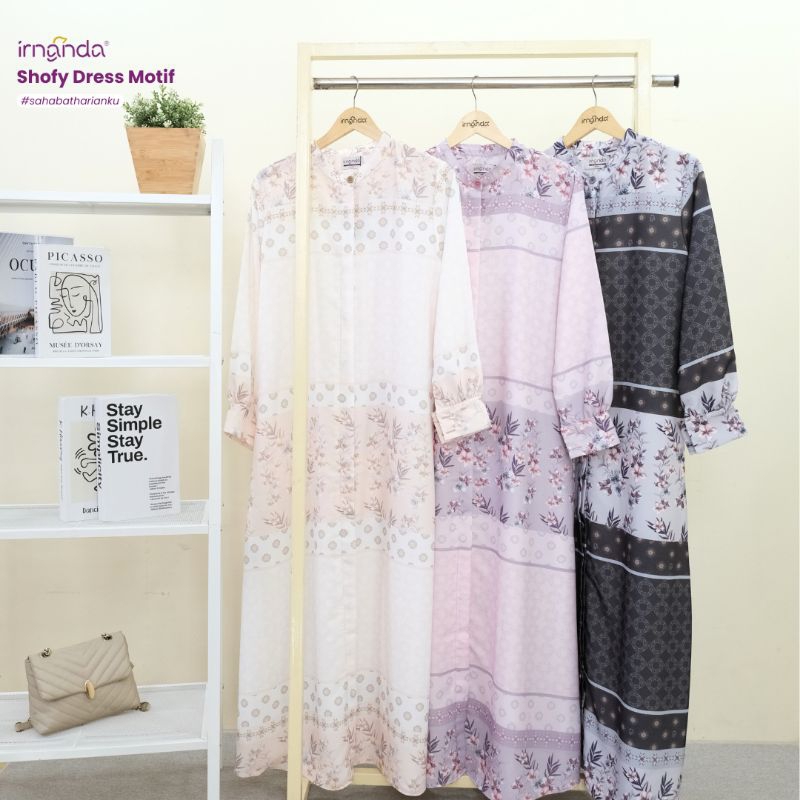 IRNANDA Gamis Shofy Motif Mazaya Premium