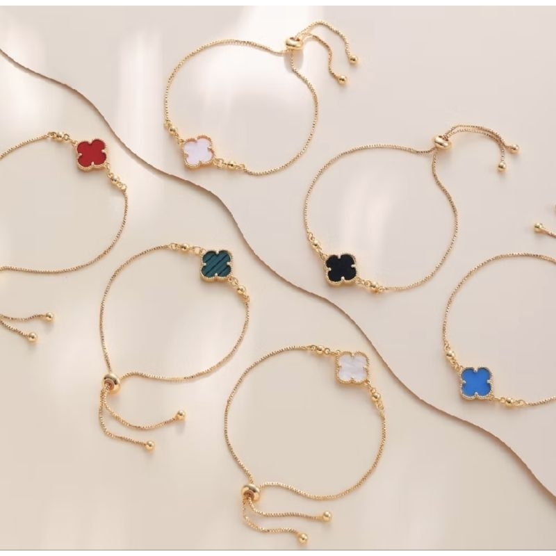 Gelang Clover LvKorea Emas Anti Luntur Anti Karat