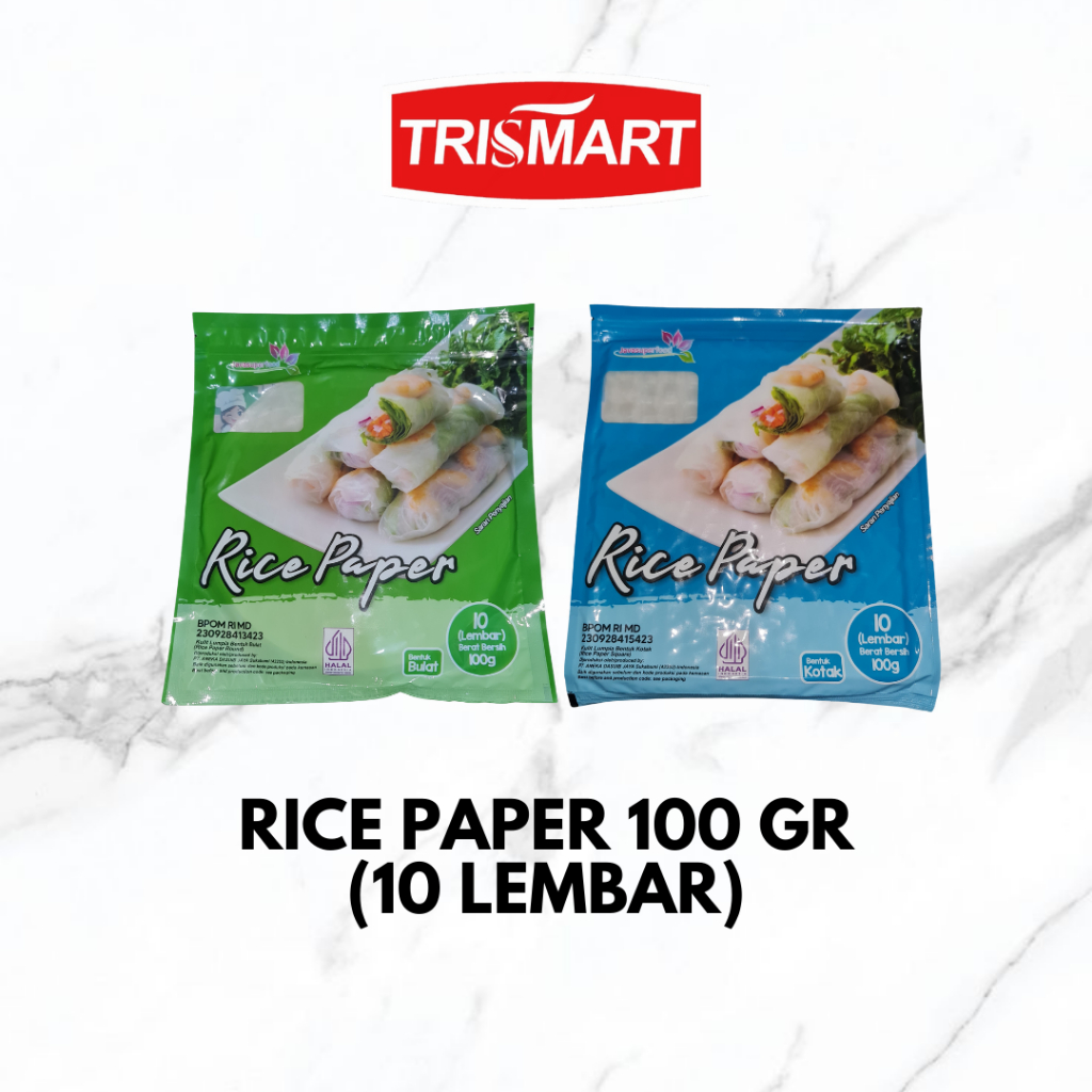 

RICE PAPER 100 GR (10 LEMBAR) BULAT & KOTAK