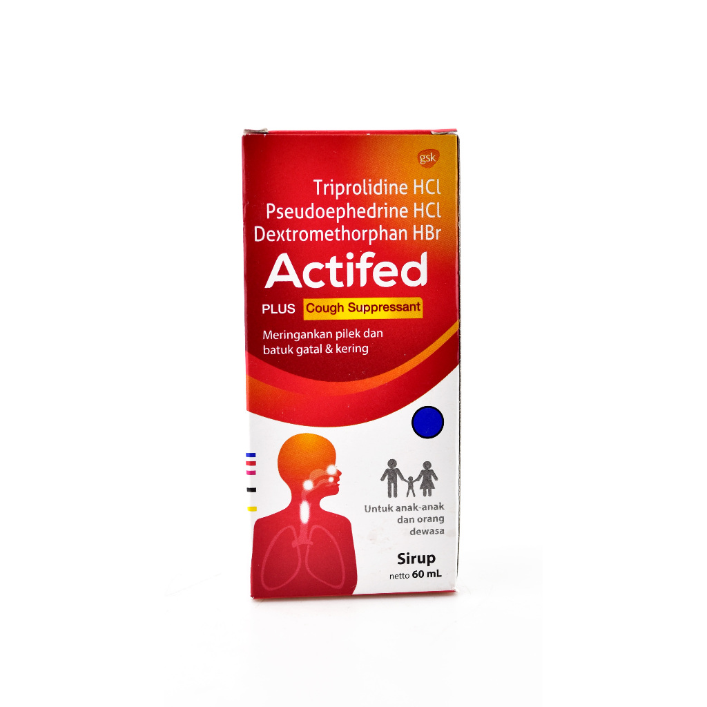 Actifed Plus Cough Supressant Sirup 60 ml (Merah)