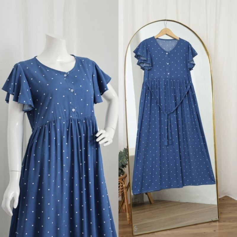 Zahra dress daster rayon panjang busui friendly home dress