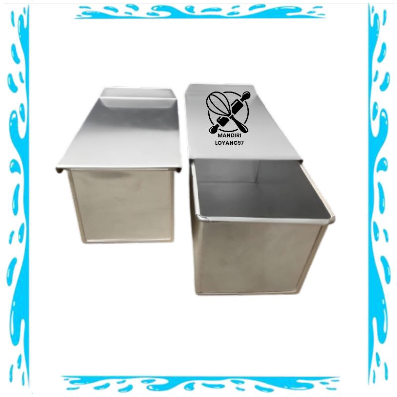 loyang roti tawar tutup ukuran 24x12x12-22x11x11-20x10x10 bahan alumunium