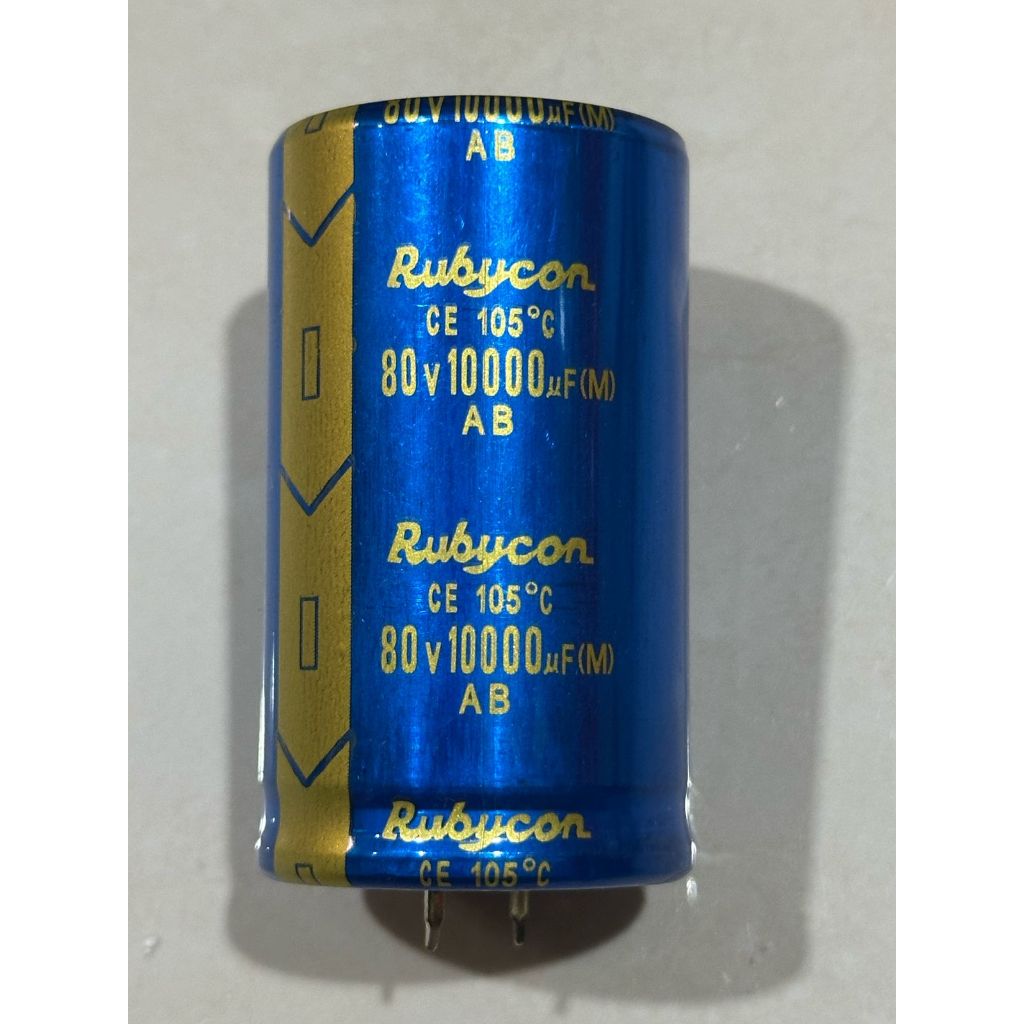 HARGA SATUAN ELCO 10000UF 80V RUBYCON BLUE AB ELKO 10000 UF 80 V RUBICON BIRU ODR Body Besar dan Kec