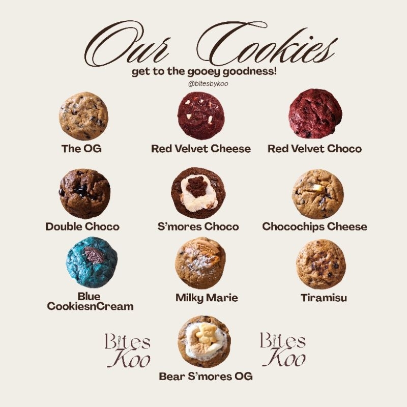 

[MIN. ORDER 4] SOFT COOKIES by Bites Koo