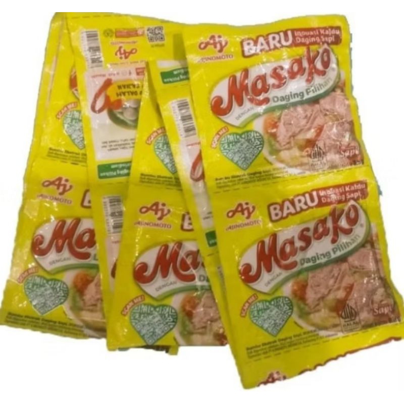 

Masako rasa sapi 9 gr 1 renceng isi 12 sachet