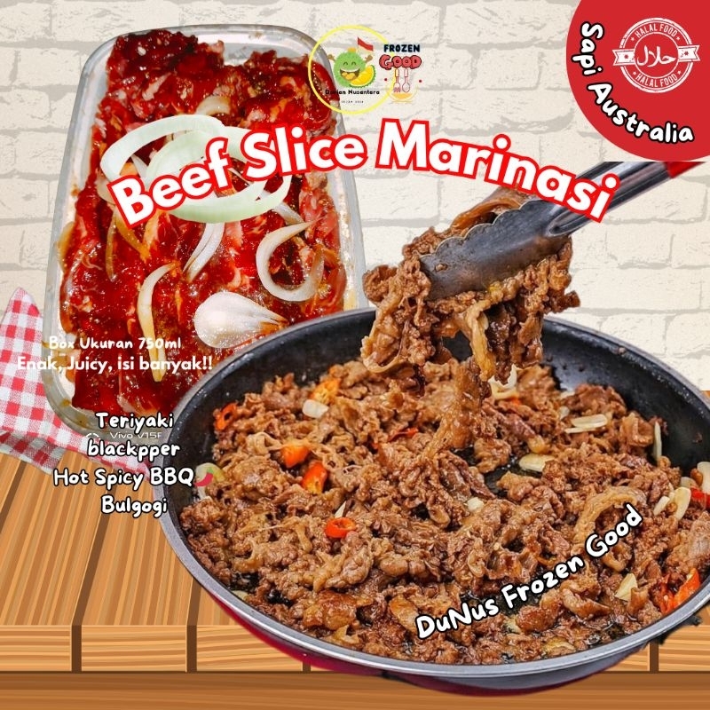 

Beef Slice Marinasi HALAL isi BANYAK 600-750ml / Daging Sapi slice Bumbu Grill/ Yoshinoya Bumbu Beef Teriyaki Bumbu Beef Blackpepper Hot BBQ / Bulgogi