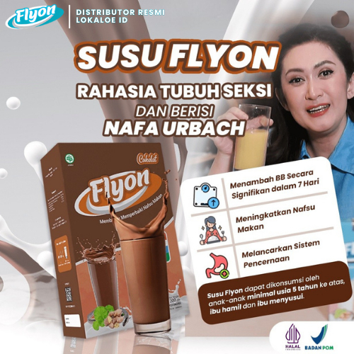 Susu Flyon COKLAT Susu Penggemuk Badan Dan Penambah Nafsu Makan Original Vitamin Penggemuk Badan Her