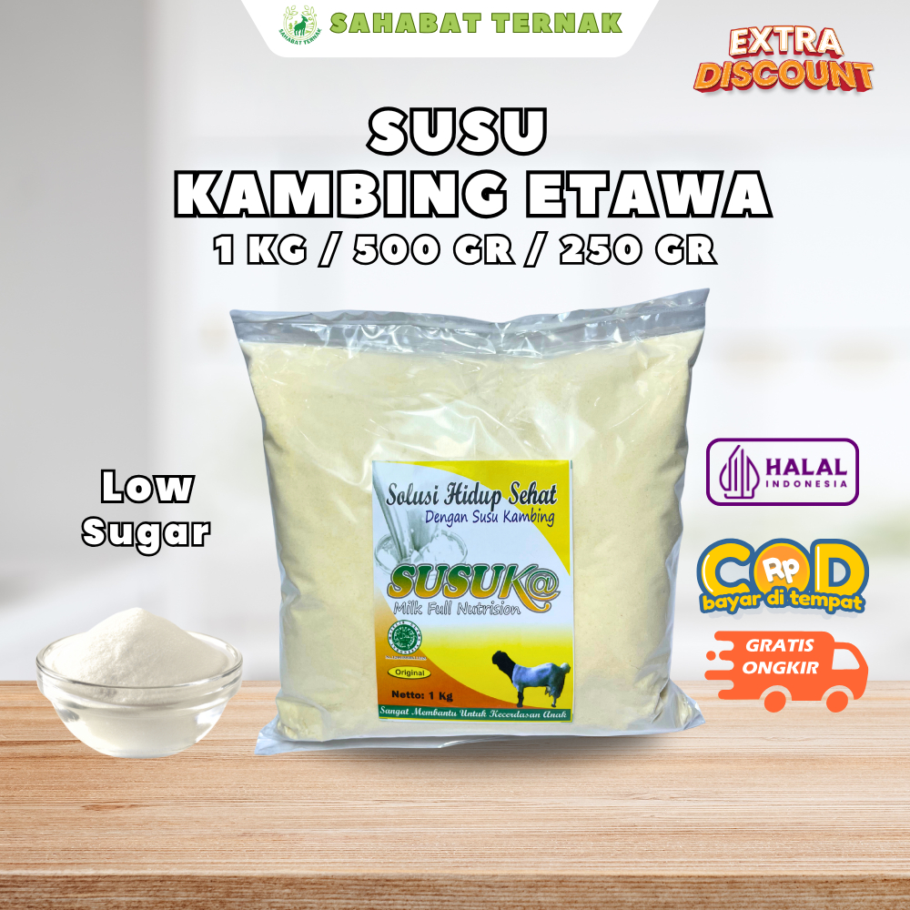 

Susu Kambing Bubuk Low Sugar Grade A