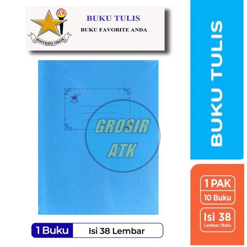 1 KODI 20 Pcs!!! BUKU TULIS BINTANG OBOR ISI 38