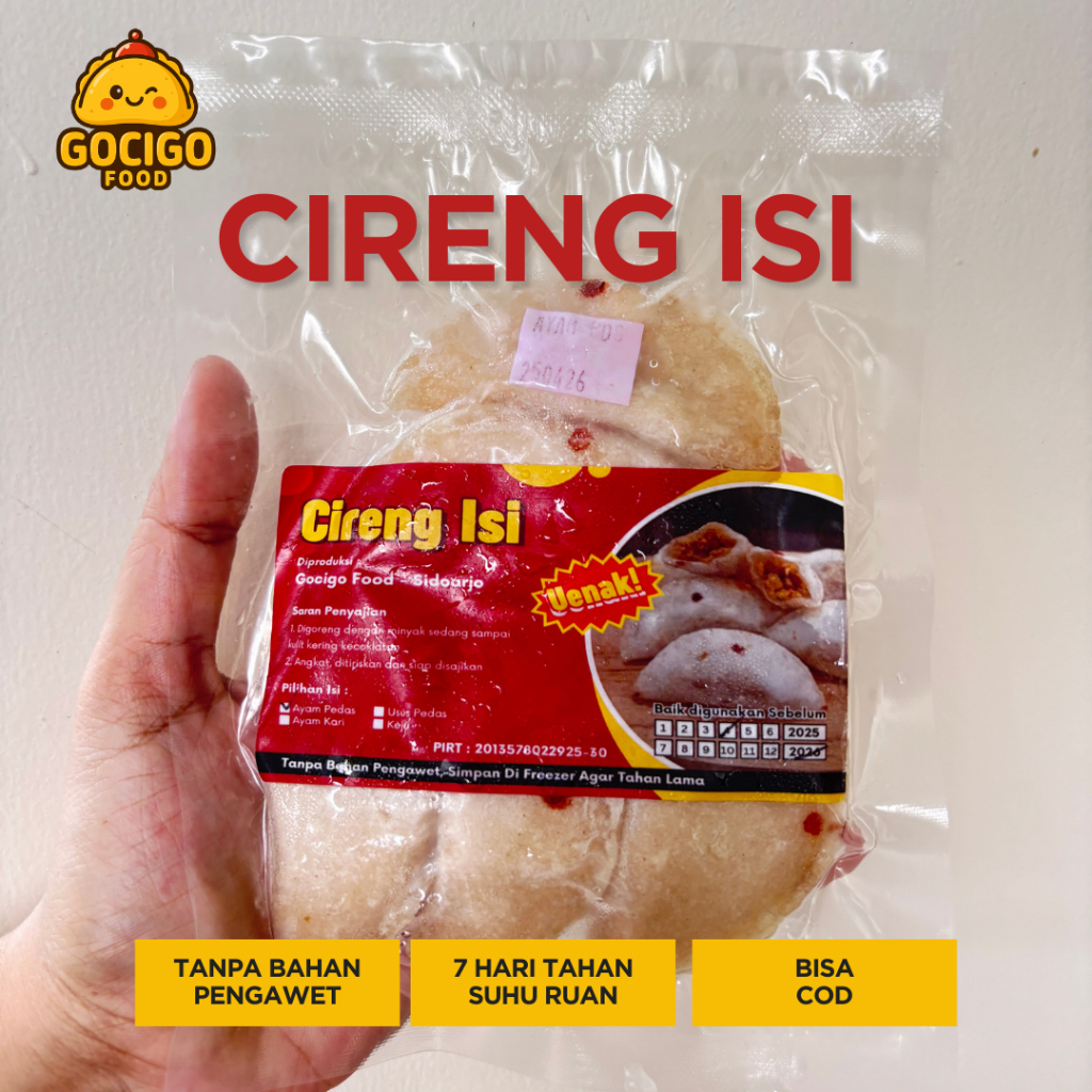 

Cireng Isi Ayam Suwir Premium Ayam Usus Keju Pedas Orginal Gocigo Food