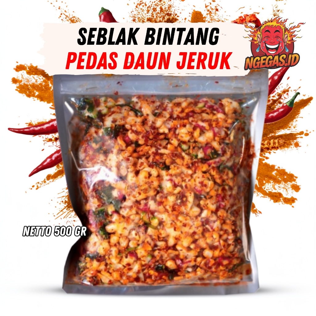 

Kerupuk Seblak Bintang 500Gr Pedas Original Daun Jeruk VIRAL