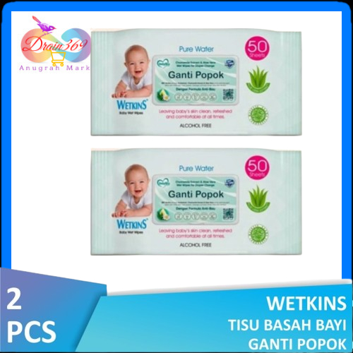 WETKINS WIPES GANTI POPOK 2X50S (8993425280503)