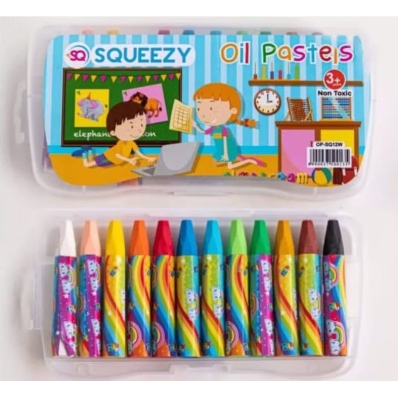 

Crayon oil pastel 1 box 12 warna