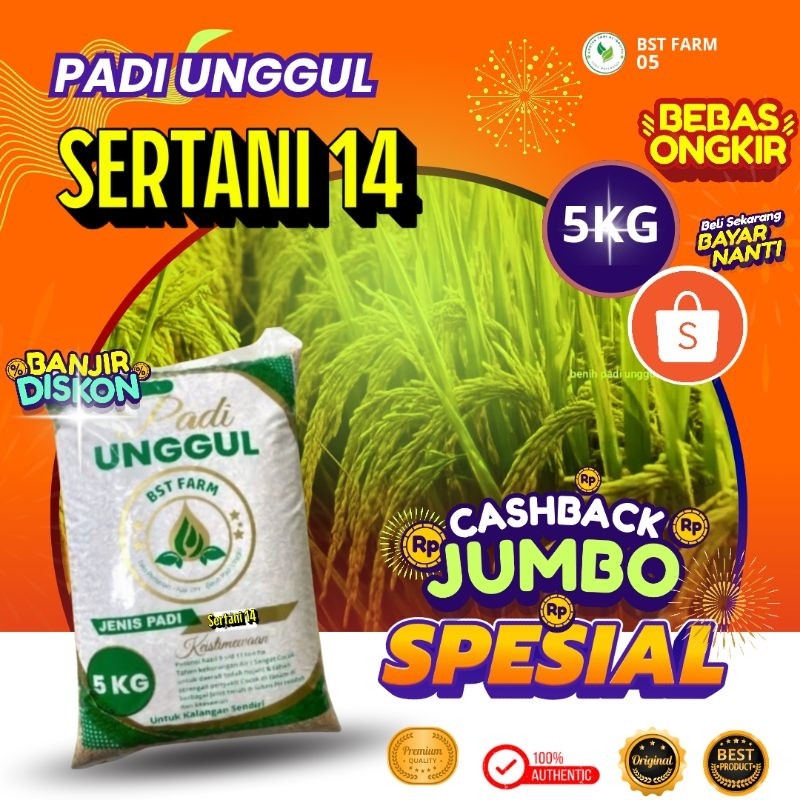 Benih Padi BIBIT Padi Unggul SERTANI 14 kemasan 5kg