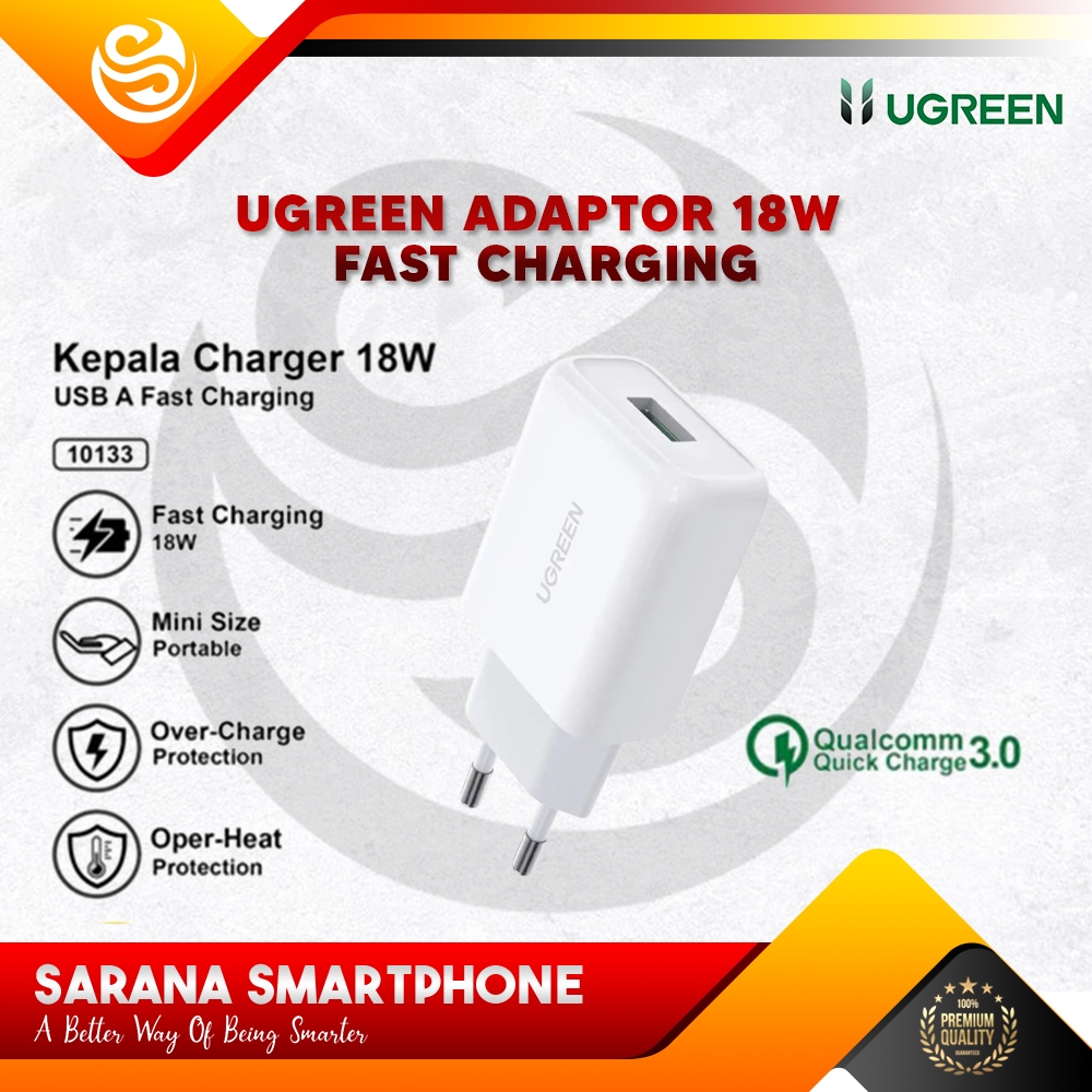 UGREEN Adapter 18W QC3.0 Fast Charger White / 10133 | Adapter UGREEN | Adaptor UGREEN | Charger UGRE
