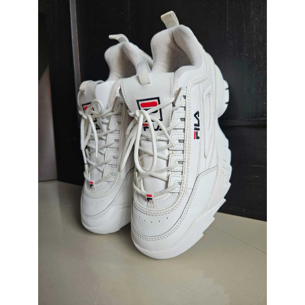 Sepatu Second Preloved Pria Cowok FILA Disruptor II Premium White Original Murah Bagus
