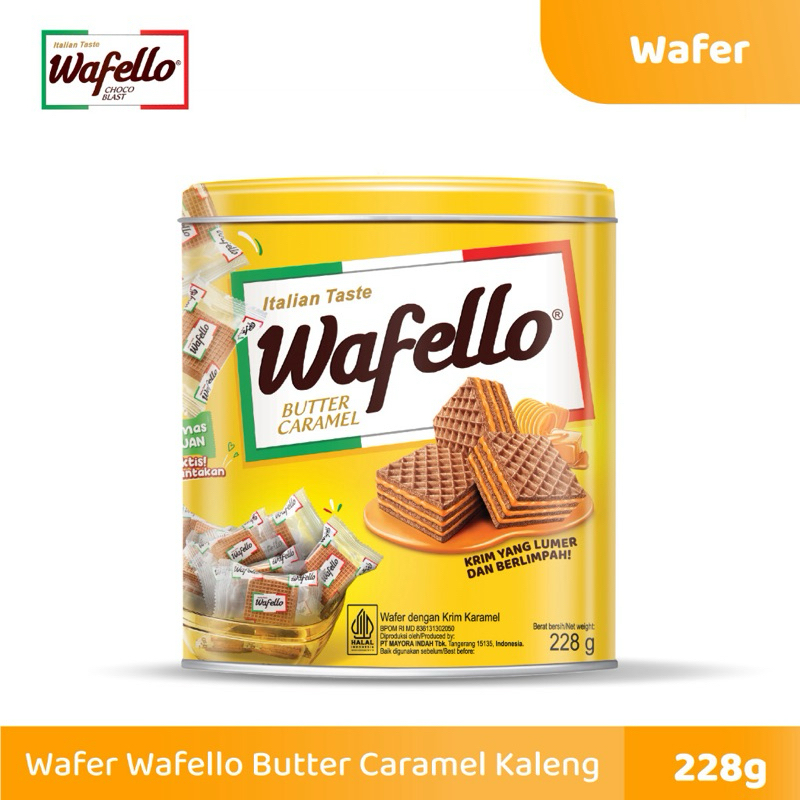 

Wafer Wafello Butter Caramel Kaleng 228gr