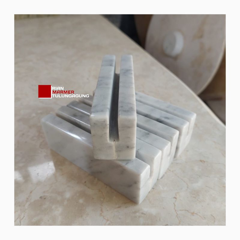 

Tempat kartu nama marmer carara import glossy