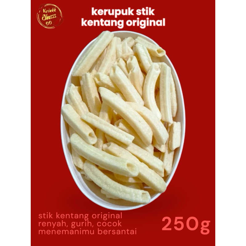 

KERUPUK STIK KENTANG ORIGINAL 250g POTATO STIK ORIGINAL KRIUKK JHOSS DD