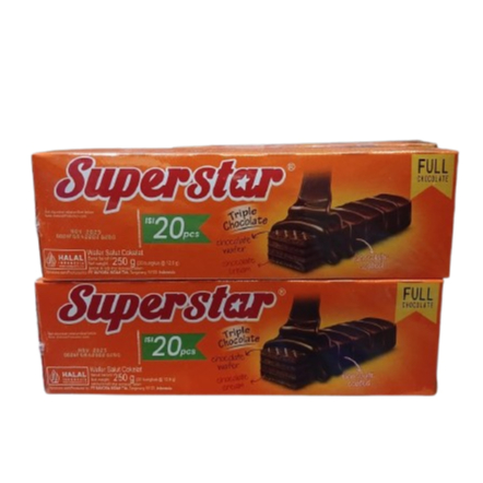 

Superstar wafer 1 box isi 20 Pcs