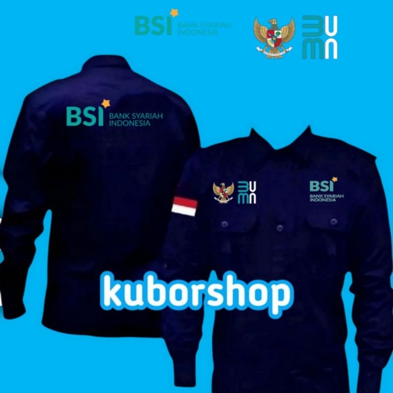 kemeja kerja bank bsi syariah baju bank bsi syariah seragam bank bsi syariah full bordir