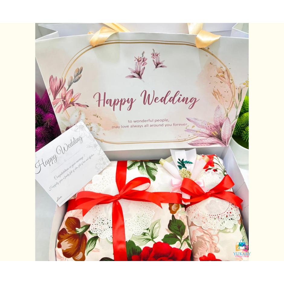 Hampers Sprei Katun 180 x 200 Hampers Wedding  Kado Pernikahan  Hampers Pernikahan Seserahan