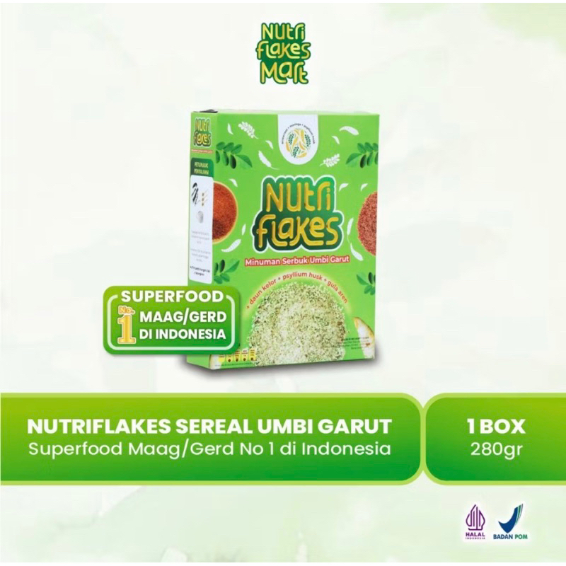 

Nutriflakes - Sereal Sehat Umbi Garut Efektif Atasi Masalah Asam Lambung, Maag, dan Gerd
