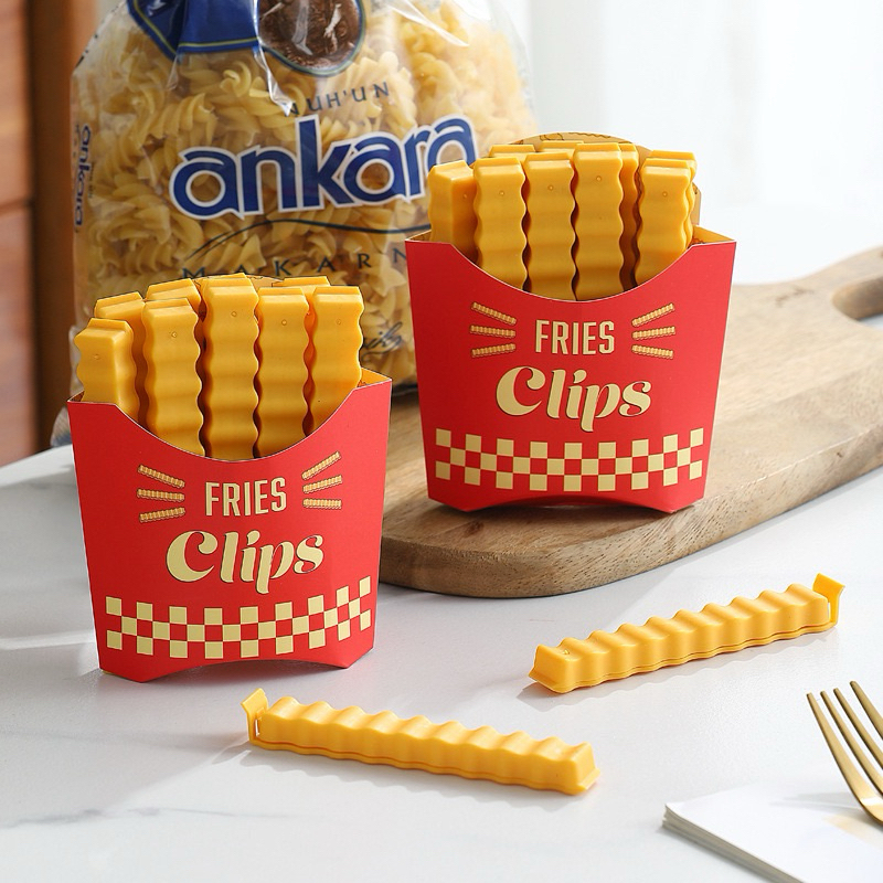 Penjepit Makanan Klip Bungkus Snack Tempel Magnet 12pc/ Tempel Kulkas Lucu
