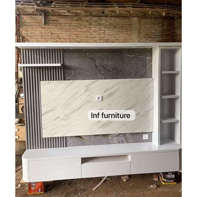 backdrop tv minimalis bufet tv minimalis hpl ukuran 250