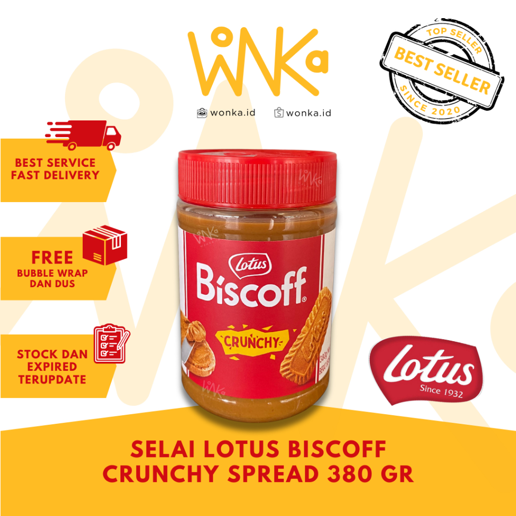 

Lotus Crunchy Spread - Selai Speculoos 380 gr - Biscoff Caramel Cookie