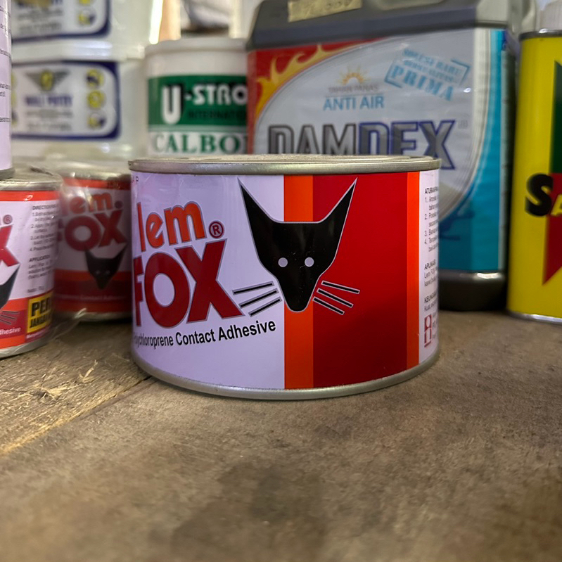 

Lem Fox Kuning Kaleng Merah 300 Gram Lem 300g