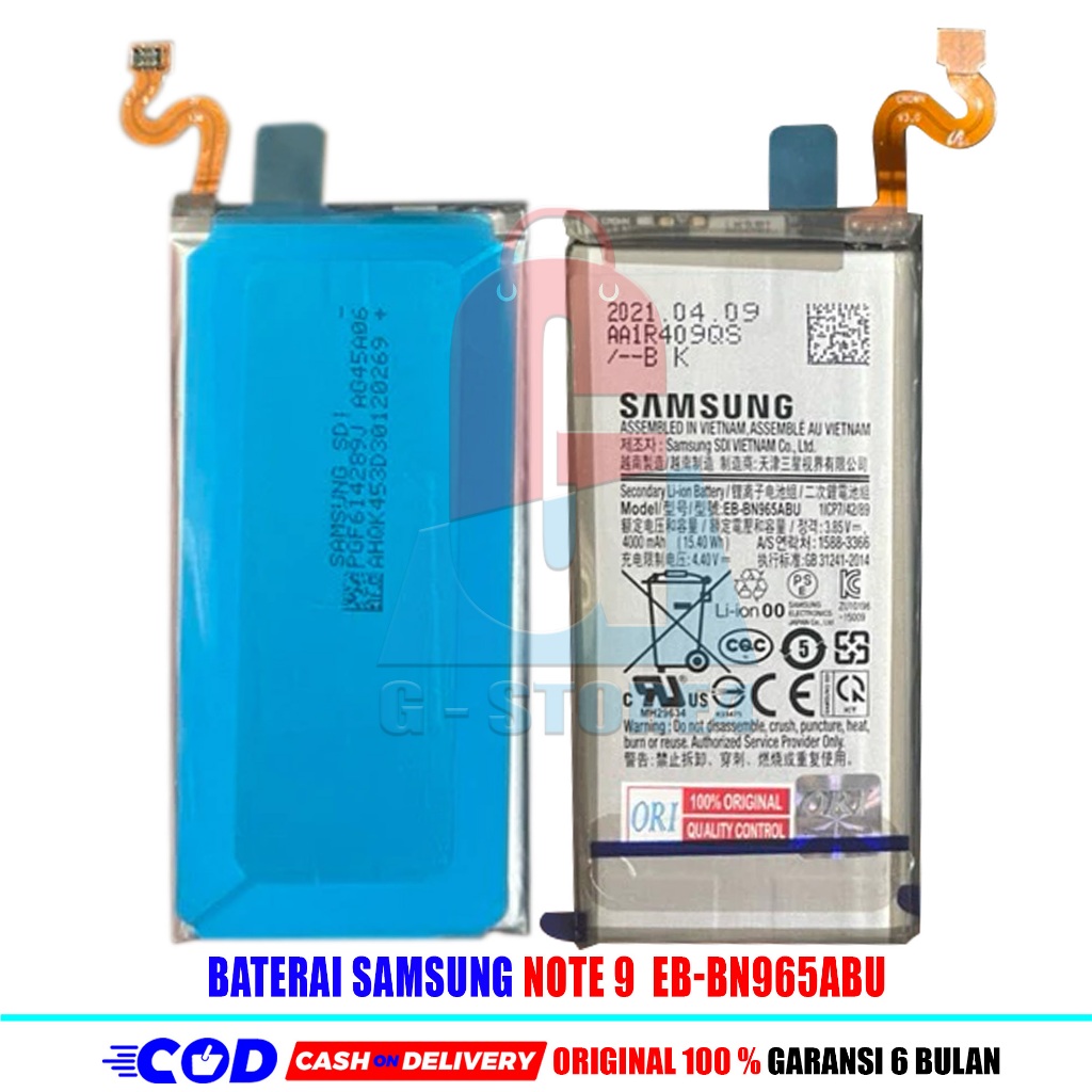 BATERAI BATTERY BATRE  Note 9 SAMSUNG EB-BN965ABU Galaxy Note 9 Original100%