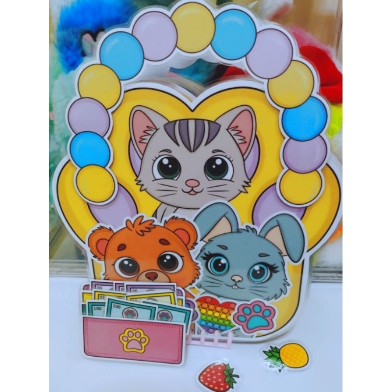 ❤Paper doll|Buku mainan anak|tas kucing