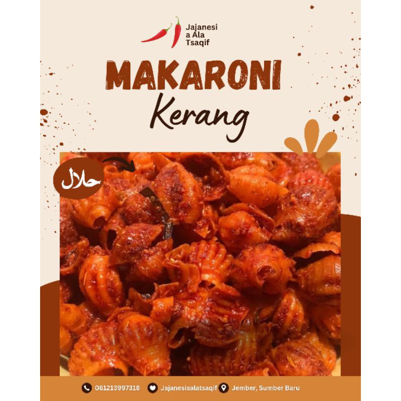 

MAKARONI KEONG/KERANG camilan/Snack pedas