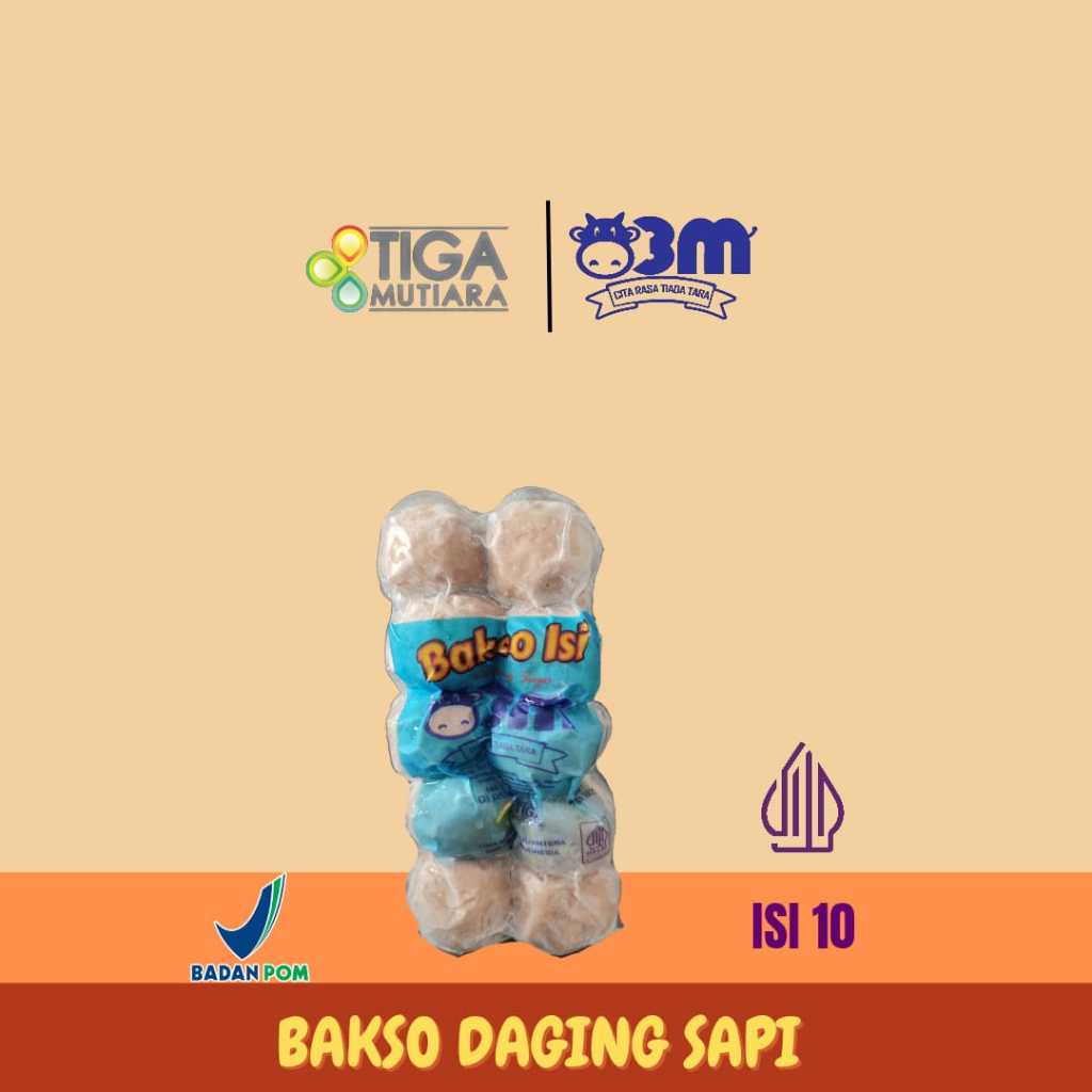 

Baso/Bakso Daging Sapi Isi 10 Tiga Mutiara