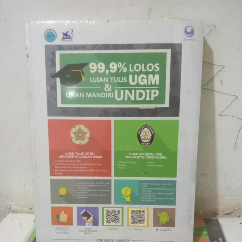 buku 99, 9 lolos ujian tulis UGm ujian mandiri undip
