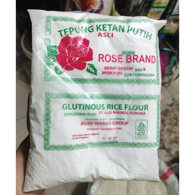 

Tepung Ketan Putih 500gr Cap Rose Brand Kemasan Rosebrand 500 gr