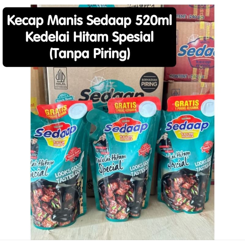 

Sedaap Kecap Manis Kedelai Hitam Spesial Sedap Refill Pouch 520ml (Expired 2026) Tidak Ada Free Piring / Tidak Ada Free Toples / Tidak Ada Free Gift Lainnya (Produk Rawan Rusak Saat Pengiriman)