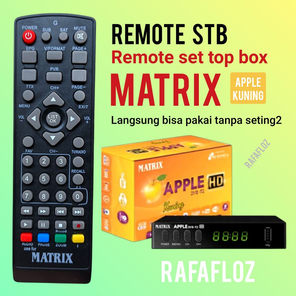 remote set top box st matrix apple kuning
