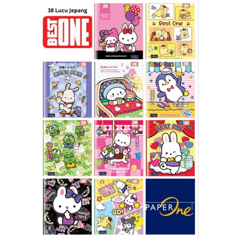 

( 1 pack/10 pcs) buku tulis paper one 38