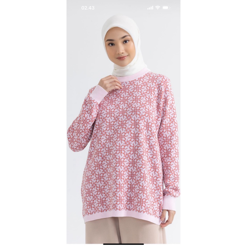 Moosa Knit Cherry Sweat shirt monogram RiaMiranda size S/M Preloved