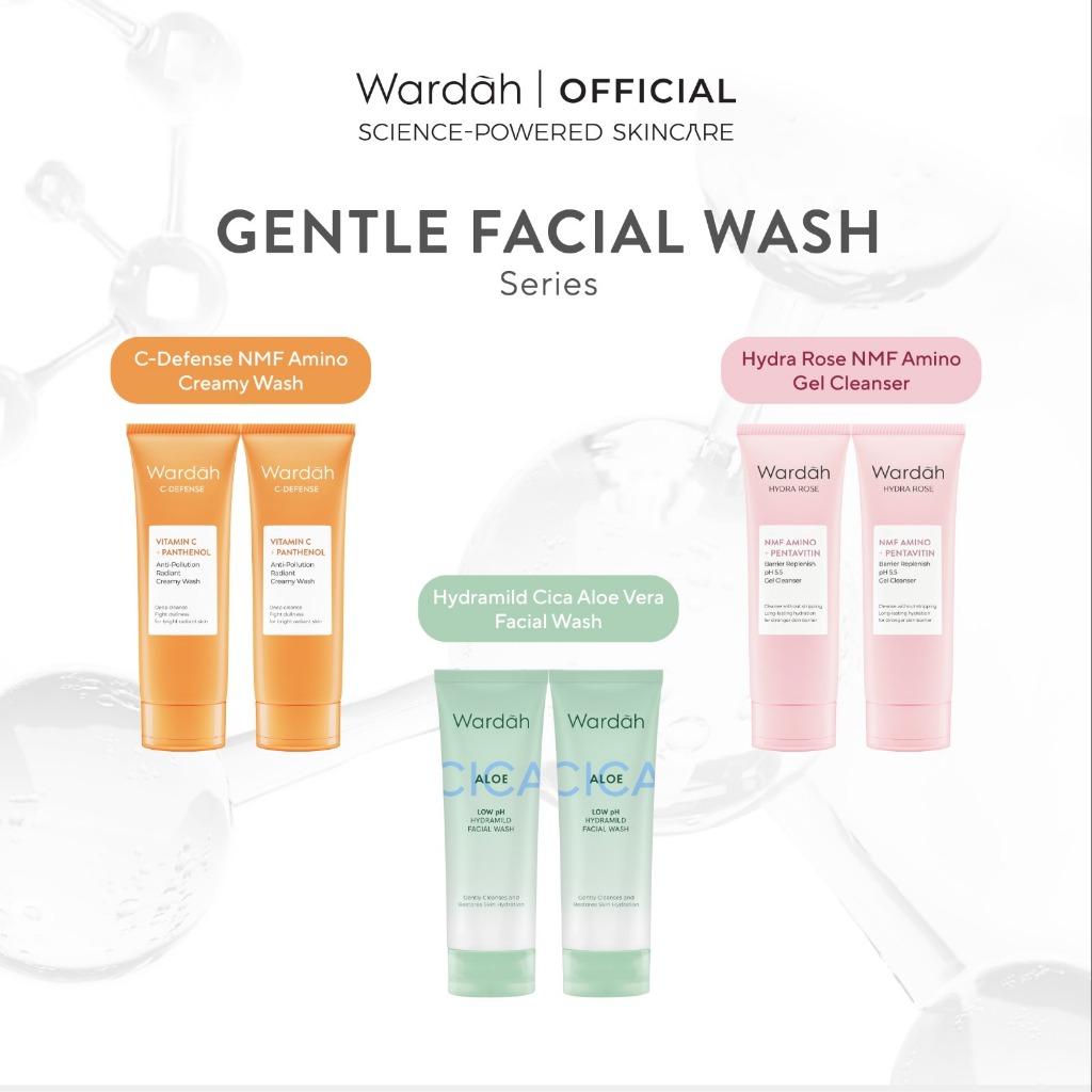 [Pre-Order] [TWINPACK] Wardah Gentle Facial Wash Low PH Series 100 ml (Sabun Cuci Muka Gentle Acid M
