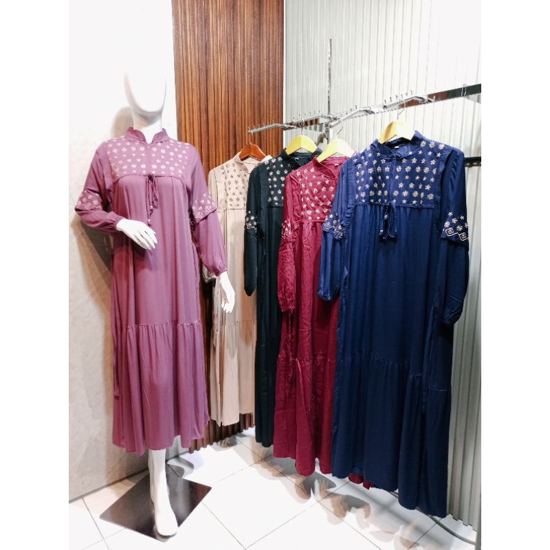 GAMIS BORDIR KATUN RAYON TWILL PREMIUM