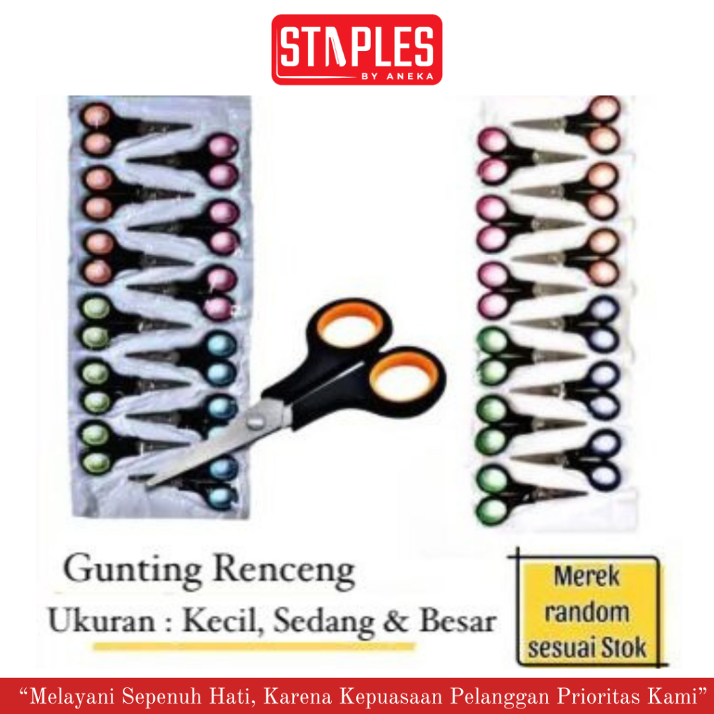 

Gunting Renceng (12pcs) / Gunting Grossir / Gunting Kecil / Gunting Sedang / Gunting Besar