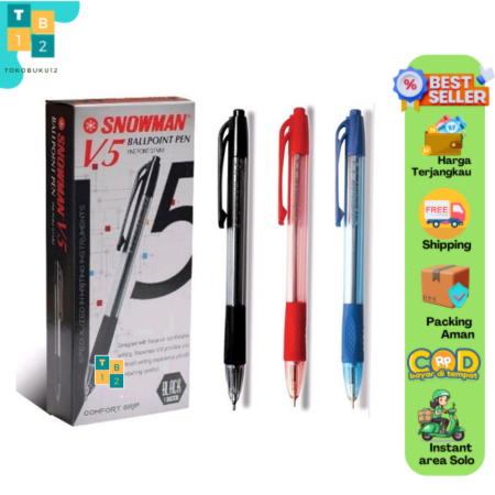 

Bulpen Pulpen Pena Snowman V.5 Hitam - Ecer