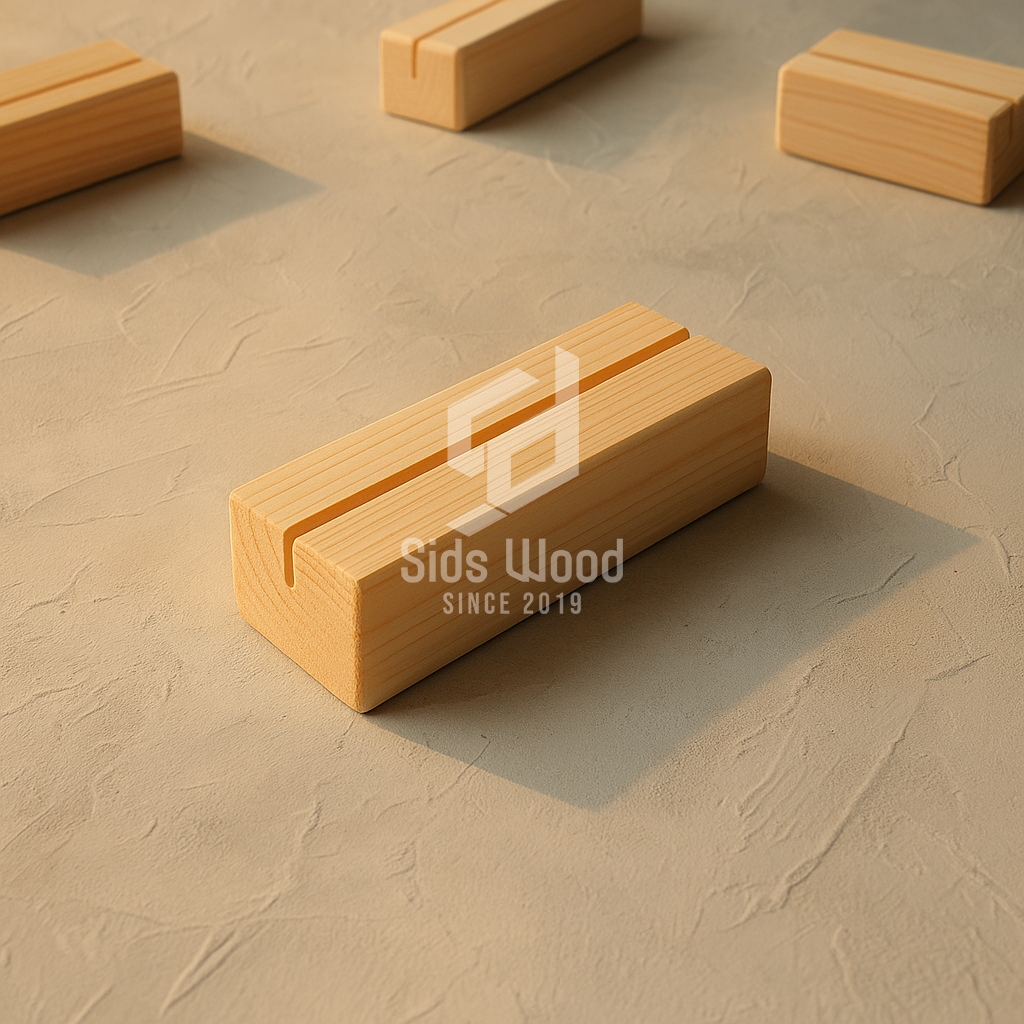 SidsWood [SAK10] Grosir Stand Akrilik Kayu 10cm Dudukan Akrilik Stand Kayu Jati Belanda Dudukan Kayu