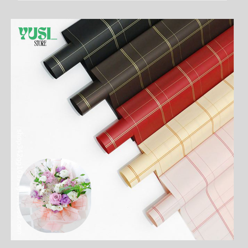 

Kertas Buket Bunga Motif Garis Flower Wrapping Cellophane Paper KB094